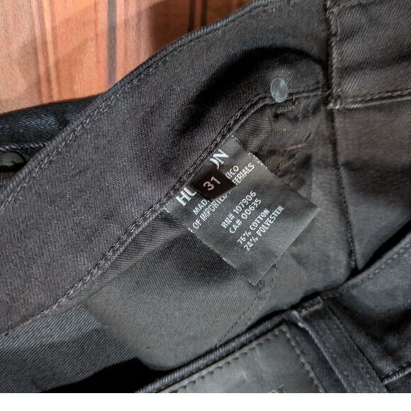 Hudson Jeans Black Blake Slim Straight Jeans Size 31 - Picture 5 of 8